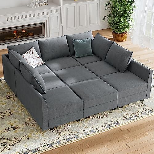 HONBAY U-Shaped Modular Sectional Sofa Set