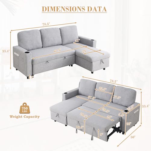 Light Grey L-Shaped Modular Sofa with Chaise