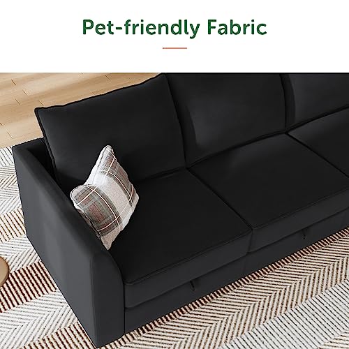 Oversized U-Shaped Modular Sofa with Storage Ottoman