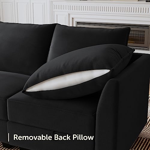 Oversized U-Shaped Modular Sofa with Storage Ottoman