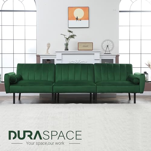 Cozy Green Sectional Sofa Bed with USB Charger