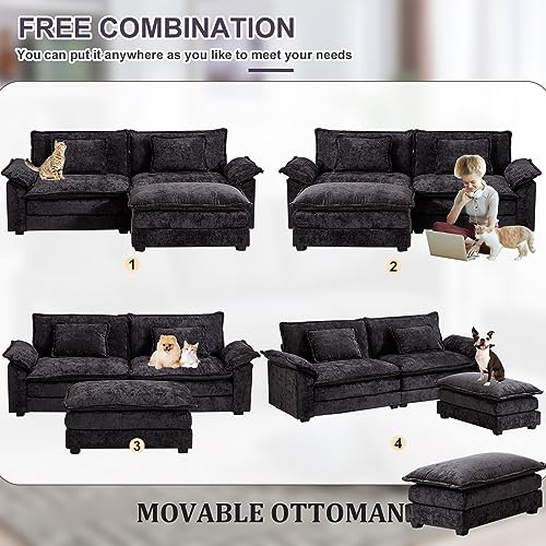 Modern 85.8" Sectional Couch with Chaise