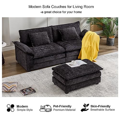 Modern 85.8" Sectional Couch with Chaise