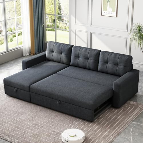 L-Shape Convertible Sectional Sofa with Storage