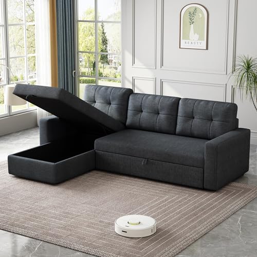 L-Shape Convertible Sectional Sofa with Storage