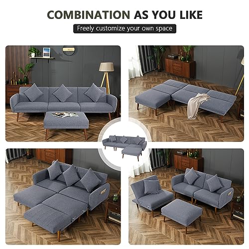 NOBLEMOOD L-Shaped Sleeper Sectional Sofa