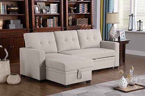 RITSU Convertible L-Shape Sofa Bed with Storage