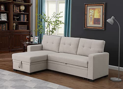RITSU Convertible L-Shape Sofa Bed with Storage