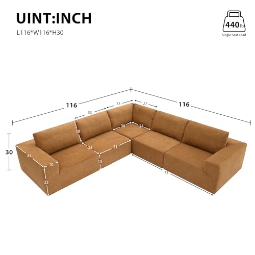 Comfy Modular L-Shaped Sectional Sofa Set