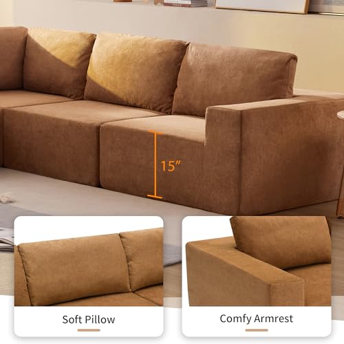 Comfy Modular L-Shaped Sectional Sofa Set