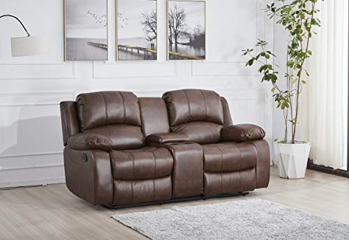 Betsy 2PC Brown Leather Recliner Sofa Set