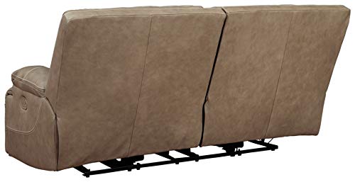 Ashley Ricmen 2-Seat Power Reclining Sofa - Light Brown