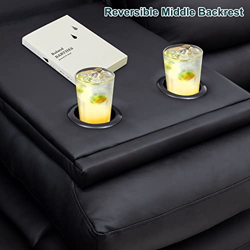 Consofa 3-Seater Reclining Sofa with Cup Holders
