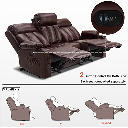 MCombo Power Reclining Sofa with Heat and Massage