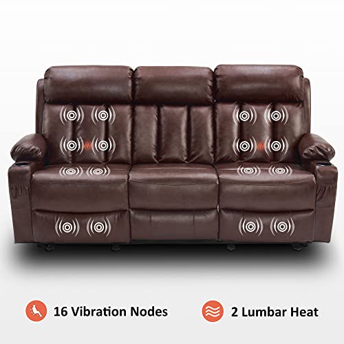 MCombo Power Reclining Sofa with Heat and Massage