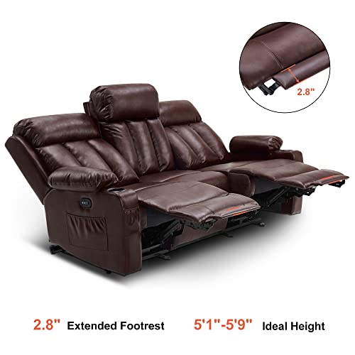 MCombo Power Reclining Sofa with Heat and Massage