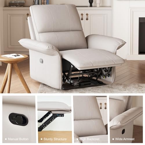 Belffin Beige 4-Seater Recliner Sofa for Living Room