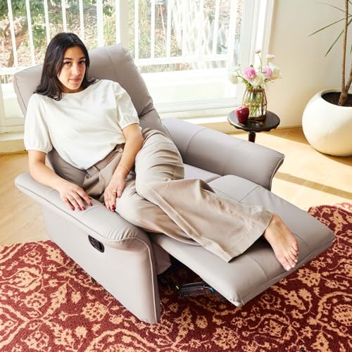 Belffin Beige 4-Seater Recliner Sofa for Living Room