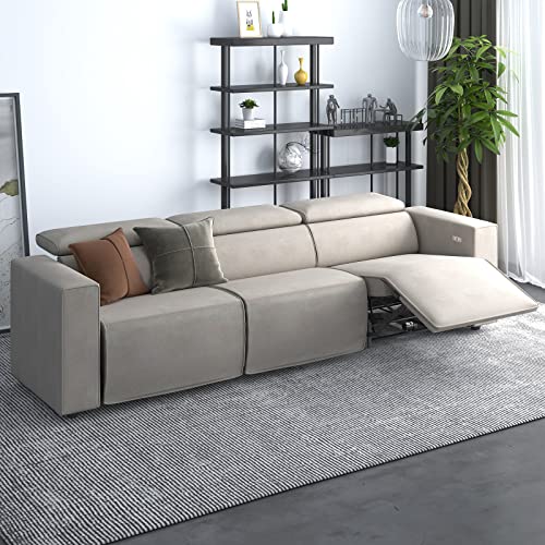 CECER Electric Reclining Sofa with USB Charging