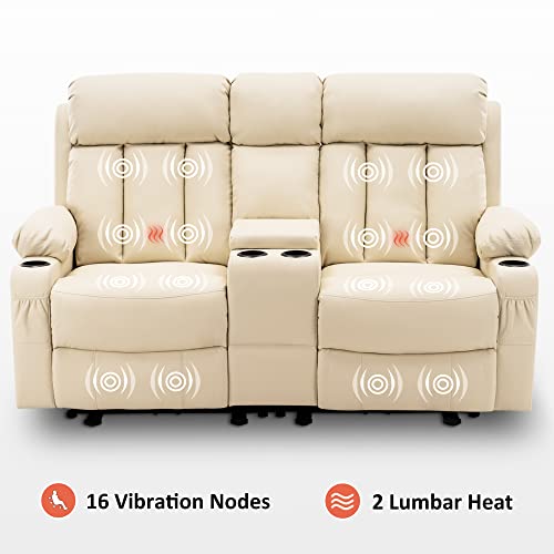 MCombo Electric Reclining Loveseat with Heat & Massage