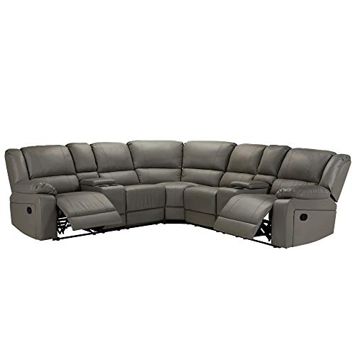Power L-Shape Reclining Sofa with Consoles and Cup Holders