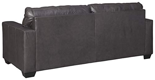 Morelos Contemporary Gray Leather Sleeper Sofa