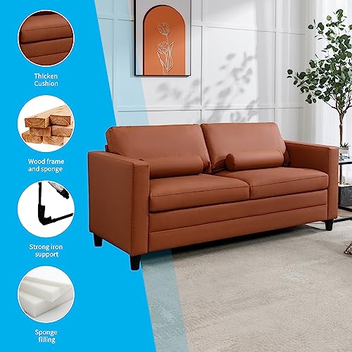 Faux Leather Full Size Pull-Out Sofa Bed