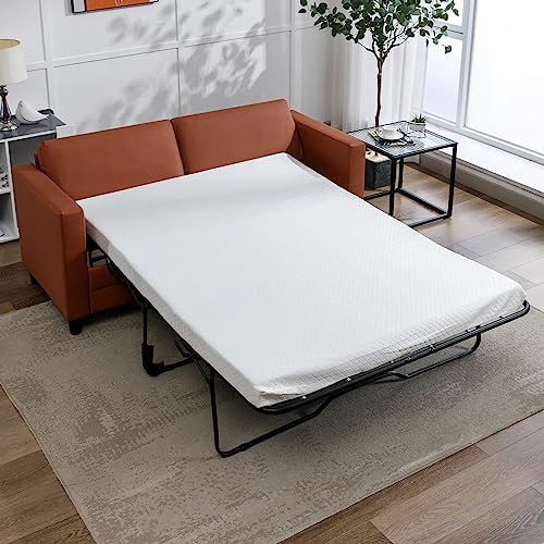 Faux Leather Full Size Pull-Out Sofa Bed