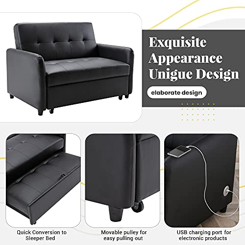 Merax 51.5" Modern Convertible Sleeper Sofa Bed