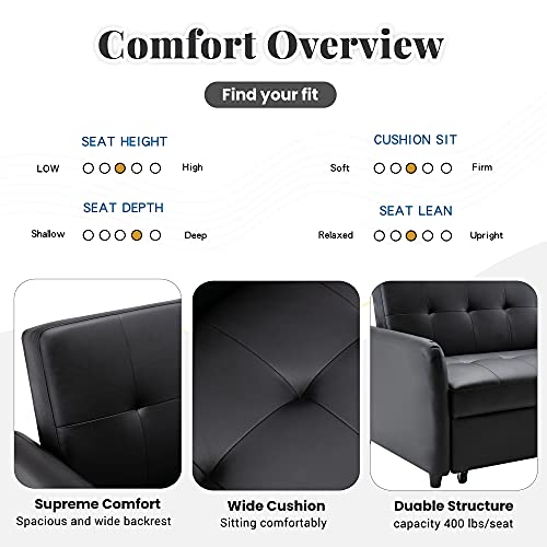 Merax 51.5" Modern Convertible Sleeper Sofa Bed