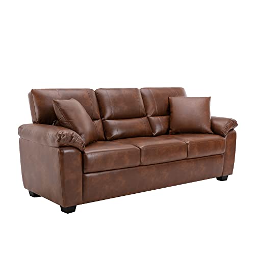 Modern Fort Faux Leather Sofa Couch for Any Space