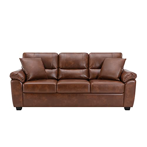 Modern Fort Faux Leather Sofa Couch for Any Space