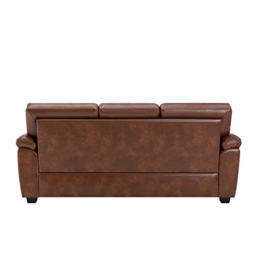 Modern Fort Faux Leather Sofa Couch for Any Space