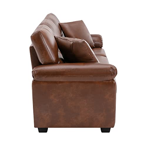 Modern Fort Faux Leather Sofa Couch for Any Space