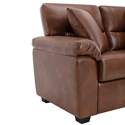 Modern Fort Faux Leather Sofa Couch for Any Space