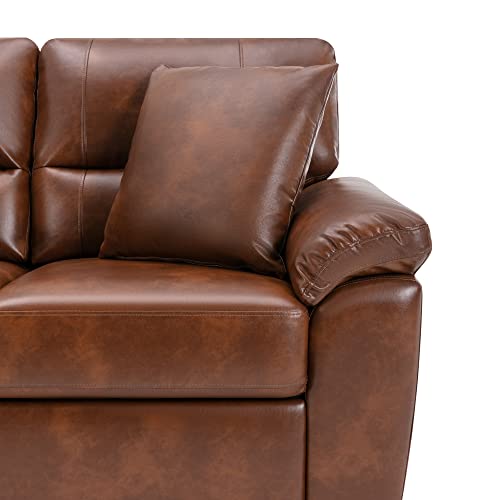 Modern Fort Faux Leather Sofa Couch for Any Space