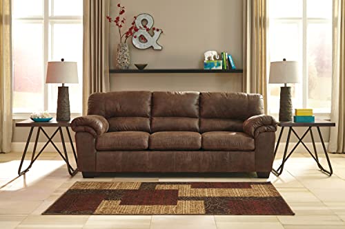 Brown Faux Leather Full Sofa Sleeper by Ashley