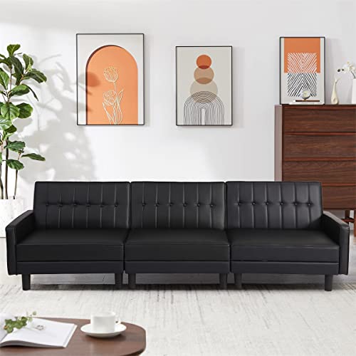 Convertible Futon Sofa Bed with Adjustable Backrest