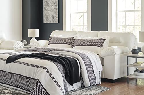 Ashley Donlen Modern Tufted Faux Leather Sleeper Sofa