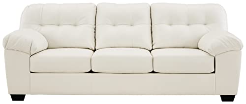 Ashley Donlen Modern Tufted Faux Leather Sleeper Sofa