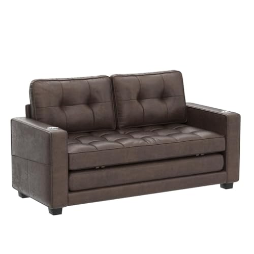 VINGLI 64" Rustic Full Size Futon Sofa Bed