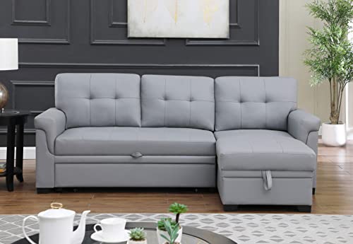 Reversible L-Shaped Sofa with Storage Chaise