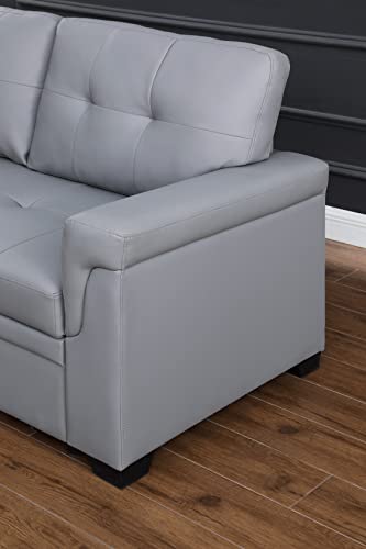 Reversible L-Shaped Sofa with Storage Chaise