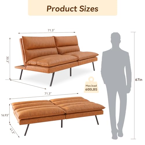 Light Brown Futon Sofa Bed