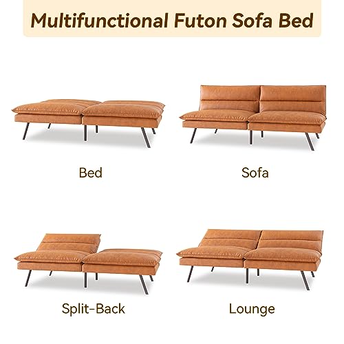 Light Brown Futon Sofa Bed