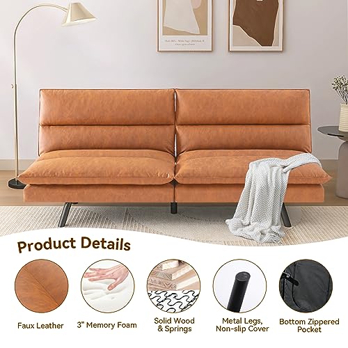 Light Brown Futon Sofa Bed