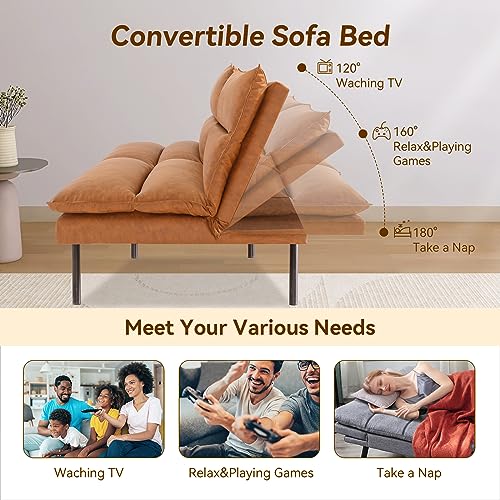 Light Brown Futon Sofa Bed