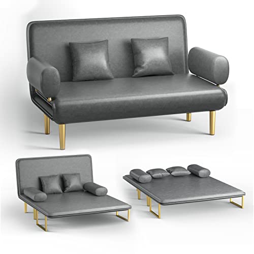 CIZIG Grey Convertible Futon Sofa Bed
