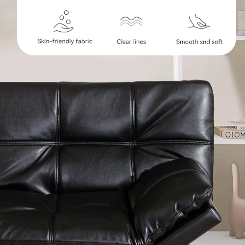 Erdoru 71" Convertible Faux Leather Sofa Bed