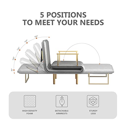 CIZIG Grey Convertible Futon Sofa Bed